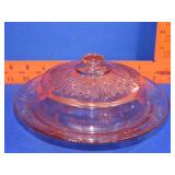 Pink Depression Butter Dish