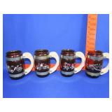 Set of 4 Fiestaware Barrel Mugs