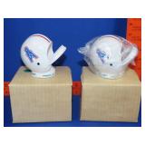 2 Metal Houston Oilers Mini Helmets