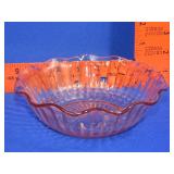 Pink Depression Bowl - 7"