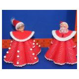 Mr & Mrs Claus Vintage Yarn Art