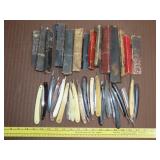 Lot of Straight Razors & Boxes