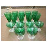 15 Anchor Hocking Burple Green Glasses