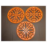 3pc Metal Trivet Set - 8"