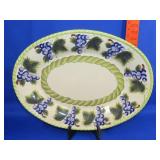 Grape Decorated Platter - 14"