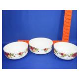 3 Royal Albert Old Country Rose Bowls