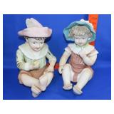 Pair of Bisque Piano Babies