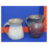 Pottery Pitcher & Cup