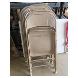 Six Metal Folding Chairs