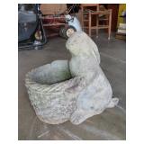 Concrete Rabbit Planter 14 tall