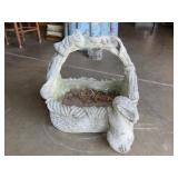 Concrete Bunny Basket Planter 18 tall