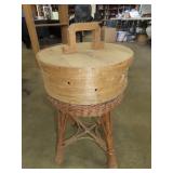 Wicker Homemade Sewing Stand