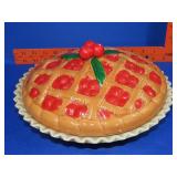 Red Cherry Pie Plate