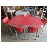 Vintage Deco Table And Six Chairs