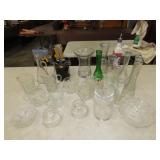 Table Lot of Glassware