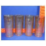 4 Carnival Glass Tumblers