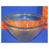 Federal Glass Amber Ribbed Mixing Bowl - 6.5"