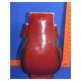 Qing Dynasty Red Glazed Square Shaped Vase