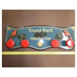 Wood Wall Hanging Towel Rack - 35'x12'
