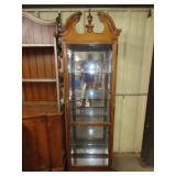 Howard Miller Lighted Mahogany Curio