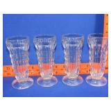 4 Jeannette Soda Fountain Glasses