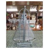 Metal Sailboat Bottle Rack - 24'