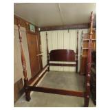 Nice Solid Mahogany Queen Rice Bed