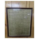 Framed Declaration of Independence Print - 28'x34'