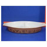 Pyrex Early American Divided Casserole