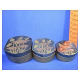 3pc Nesting Brass Boxes