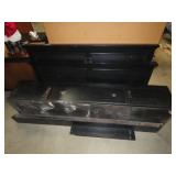 Black Finish Queen Bed w/Under Bed Storage