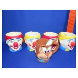 5 Ringley Bros Circus Cups