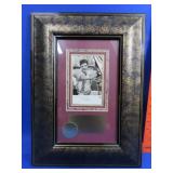 Framed Elvis Autographed Photo w/ COA- 12x17