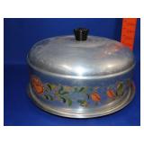 Metal Covered Cake Plate