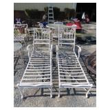 2 Nice Cast Aluminum Lounge Chairs