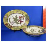 Frances Miller 'Potting Shed' Platter & Bowl