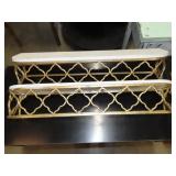 Pair of Metal & Wood Wall Shelfs - 32'