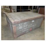Military Pipe Fitting Wood Chest