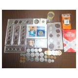 Lot of Misc Coins & Holders