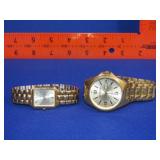 2 Gold Tone Watches