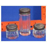 3pc Sterling Top Jar Set