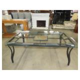 Glass Top Table w/ Metal Base