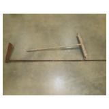 Antique Wood Rake & Molasses Mixer