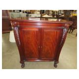 Nice Mahogany Claw Foot Two Door Cabinet