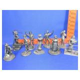 9 Franklin Mint Pewter Figurines