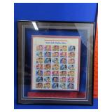 Framed Sheet of 1992 Rock & Blues Stamps - 15x17