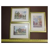 3 Piece Framed Prints - Shakepearean Landmarks