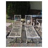 2 Nice Cast Aluminum Adj Lounge Chairs