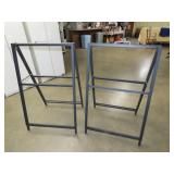 Pair of Metal Sign Stands