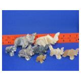 Lot of Marble Style Elephants